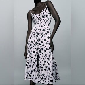 Zara Animal Print Midi Dress